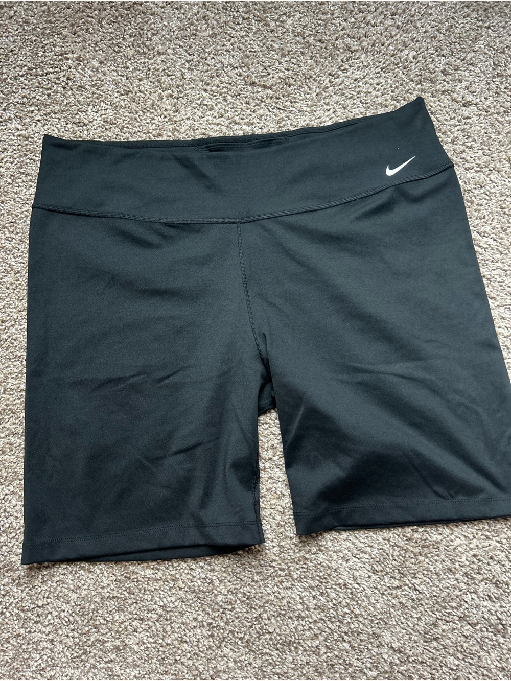 Nike Women's Black High-Rise Bike Shorts with Swoosh